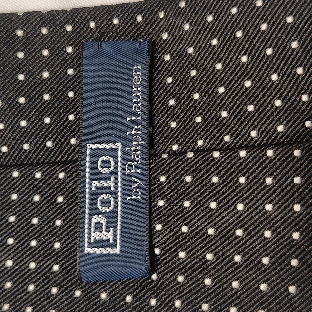 🎉Polo by Ralph Lauren black and white polkadot tie - Picture 2 of 5